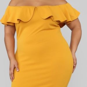 Dinner In The Gazebo Off Shoulder Midi Dress